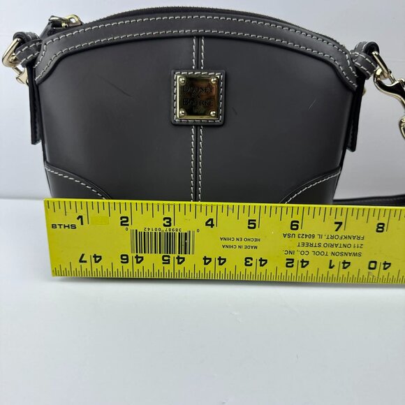 Dooney & Bourke Small Crossbody β Gray Leather with Contrast Stitching - Picture 8 of 12